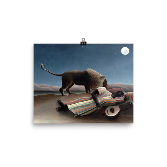 Size 1 - Rousseau Poster – The Sleeping Gypsy & the Allure of Dreamlike Serenity
