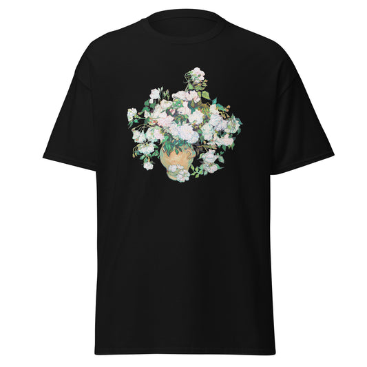 Van Gogh Pink Roses Men's Classic Tee – Soft Tones, Bold Expression