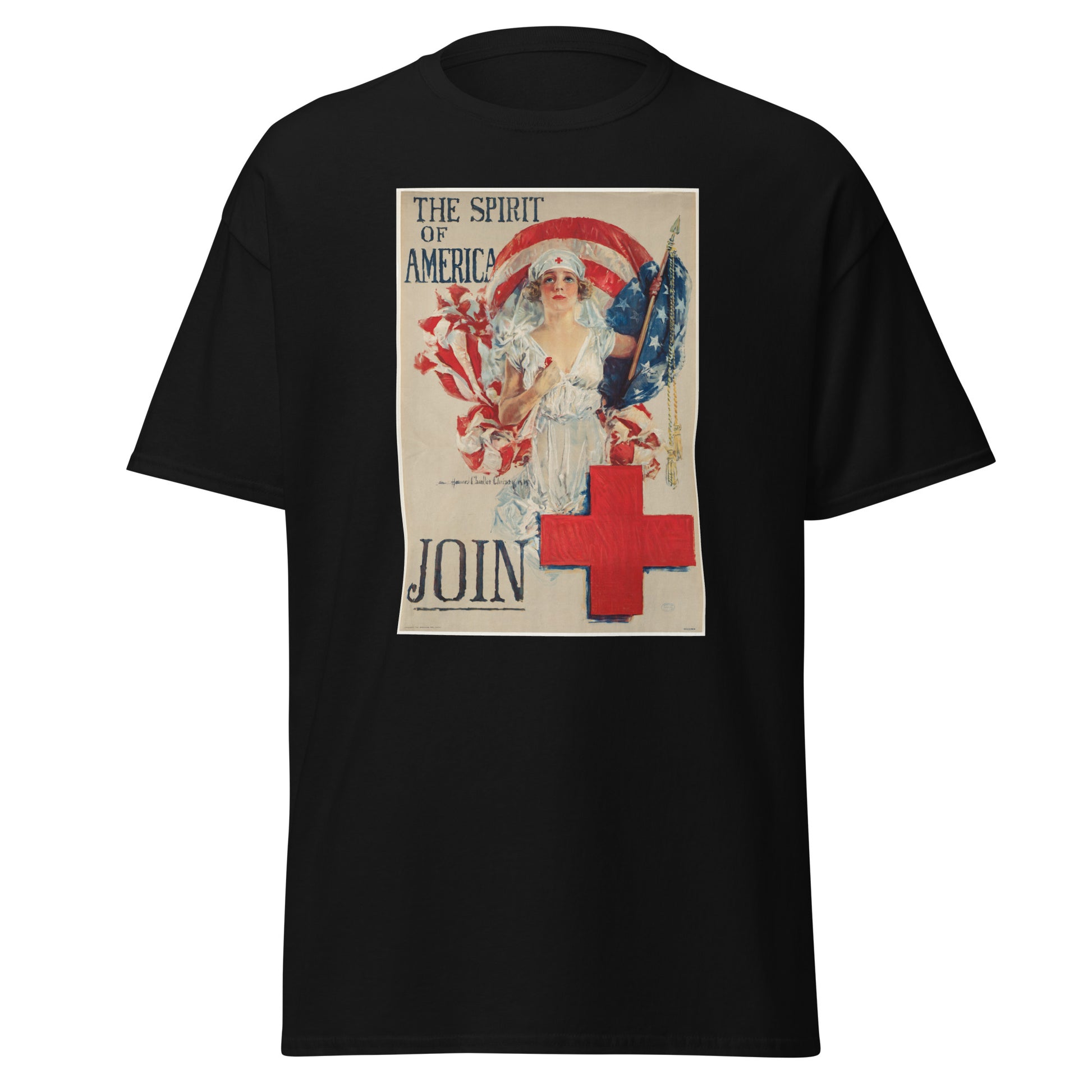 Spirit of America Men's Classic Tee – Timeless Pride, Artistic Soul