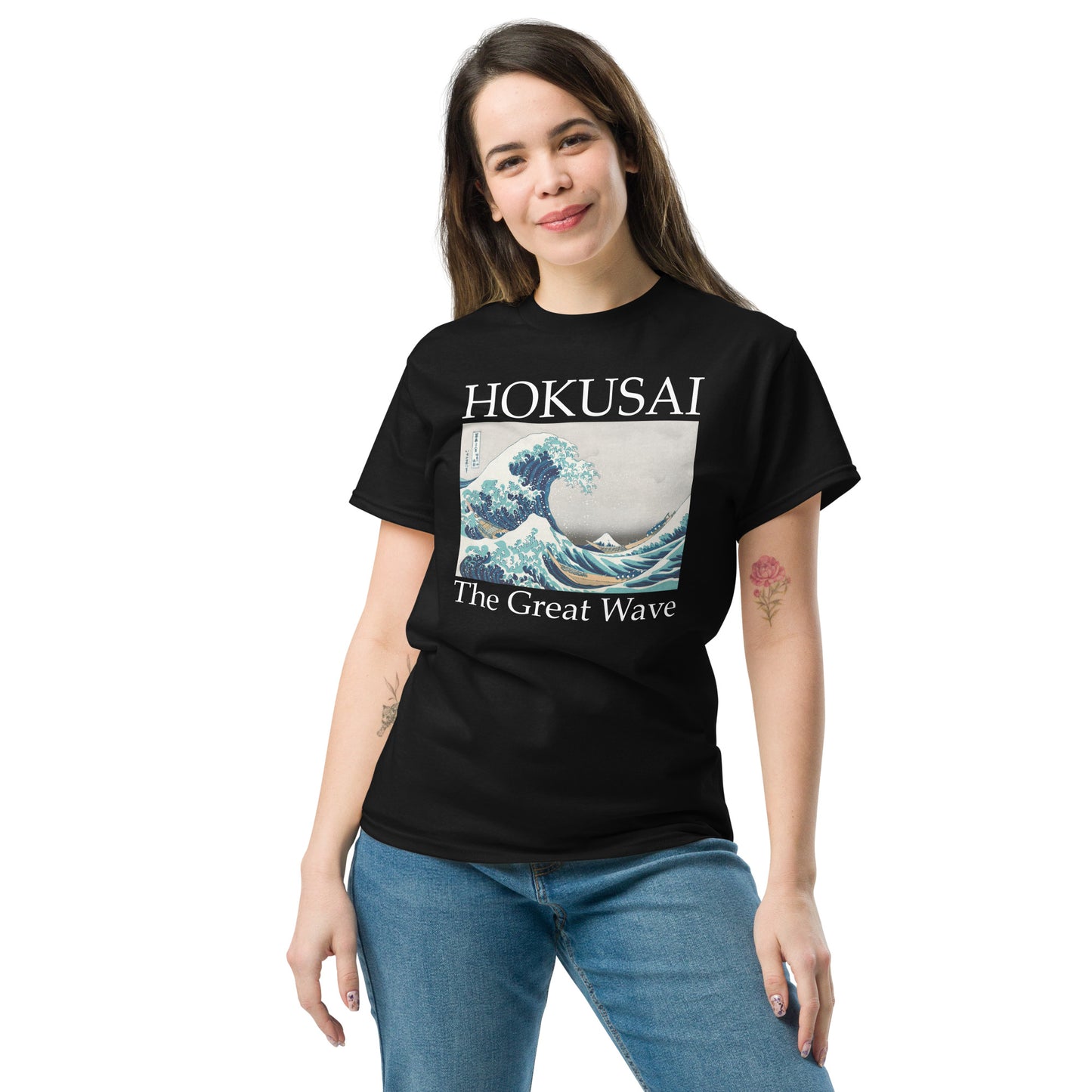 Model 1 - Hokusai Great Wave Men's Classic Tee – Iconic Japanese Art Reimagined