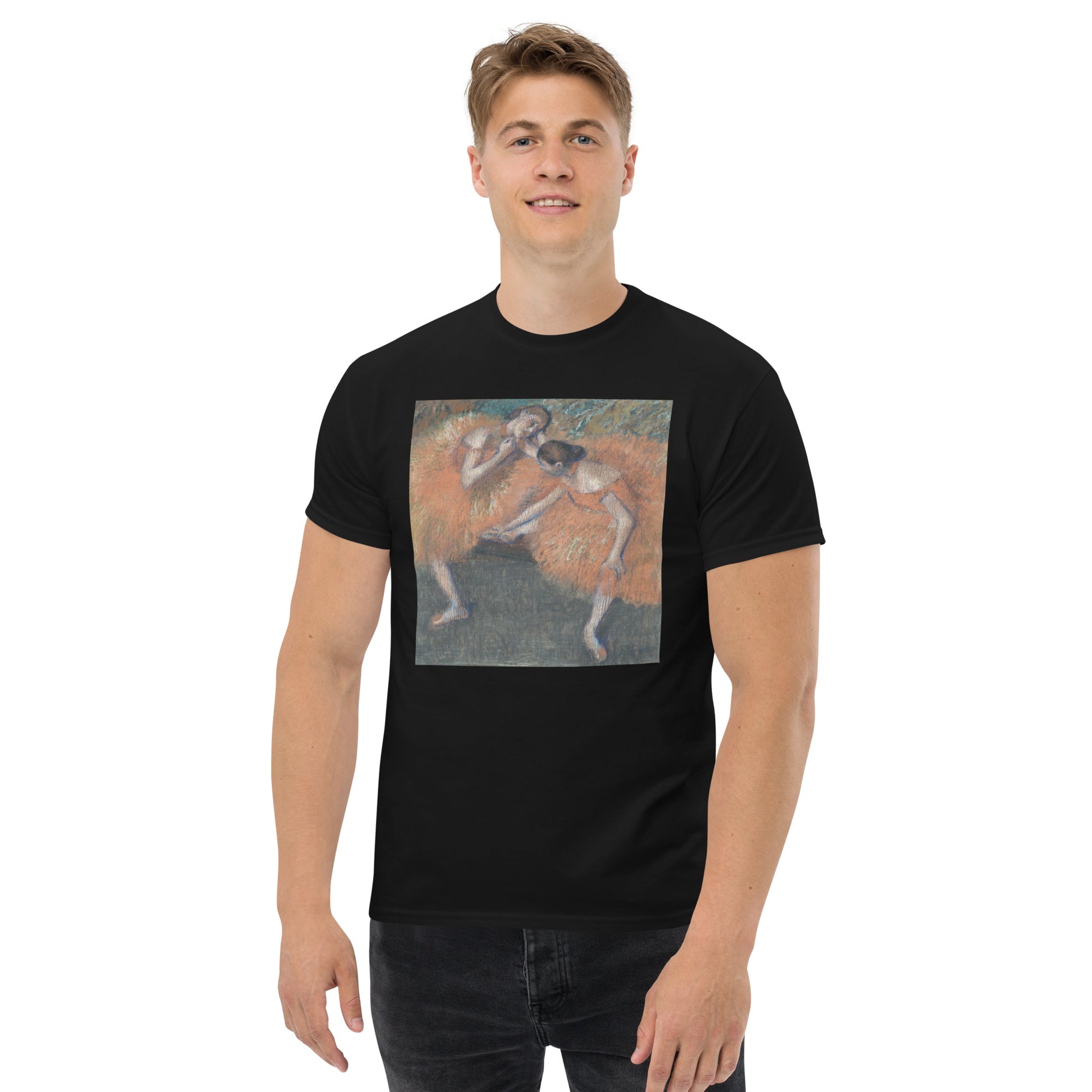 Model 2 - Degas Dancers Men's Classic Tee – Grace in Motion, Timelessly Worn
