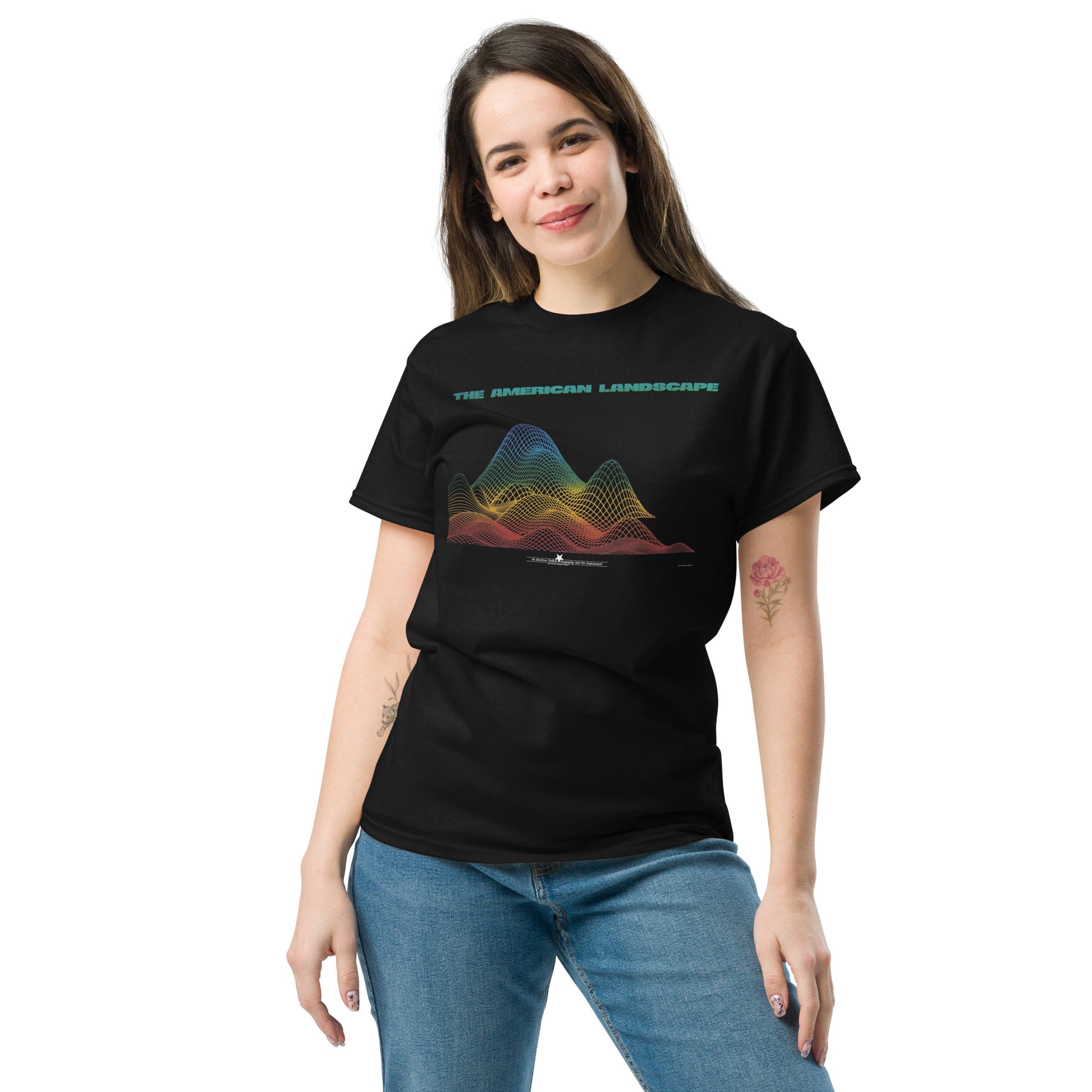 Model 1 - American Landscape Men's Classic Tee – Nature, Framed in Fine Art